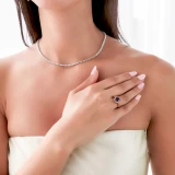 1 2/5 CTW Round Blue Sapphire & Round Diamond Vintage Halo Cocktail Engagement Ring in 14K Rose Gold (MD200536)