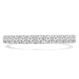 3/4 CTW Round Diamond Semi-Eternity Wedding Band Ring in 18K White Gold (MD200624)