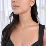 1/8 CT Princess Diamond Solitaire Pendant Necklace in 14K White Gold (MD210042)