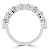 2/3 CTW Round Diamond Semi-Eternity Wedding Band Ring in 14K White Gold (MD210089)