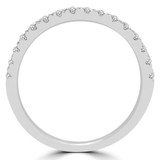 1/4 CTW Round Diamond Semi-Eternity Wedding Band Ring in 14K White Gold (MD210130)
