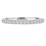 1/5 CTW Round Diamond Semi-Eternity Wedding Band Ring in 14K White Gold (MD210133)