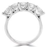 2 CTW Round Diamond Five-Stone Anniversary Wedding Band Ring in 14K White Gold (MD210154)