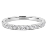 1/4 CTW Round Diamond Semi-Eternity Anniversary Wedding Band Ring in 14K White Gold (MD210155)