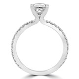 4/5 CTW Princess Diamond Solitaire with Accents Engagement Ring in 14K White Gold (MD210179)
