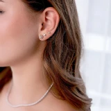 3/8 CTW Round Diamond Halo Stud Earrings in 14K Yellow Gold (MD210248)