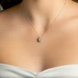 2/3 CTW Marquise Diamond Marquise Double Halo Pendant Necklace in 14K White Gold (MD210267)