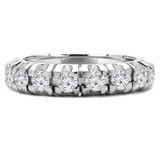 3 1/3 CTW Round Diamond Full Eternity Anniversary Wedding Band Ring in 18K White Gold *Non-Sizeable* (MD210319)