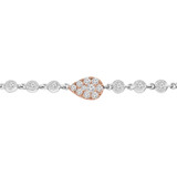 5 1/6 CTW Round Diamond White & Rose Gold Diamonds By the Yard Necklace in 18K Two-Tone Gold (MD210321)
