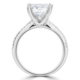 2 1/8 CTW Princess Diamond Solitaire with Accents Engagement Ring in 14K White Gold (MD210332)