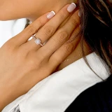 5/8 CTW Round Diamond Vintage Cushion Halo Engagement Ring in 14K Rose Gold (MD210390)