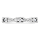 2/5 CTW Round Diamond Vintage Semi-Eternity Anniversary Wedding Band Ring in 14K White Gold (MD210397)