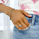 1 1/2 CTW Round Diamond Floral Halo Engagement Ring in 14K White Gold (MD210399)