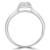 1/2 CT Round Diamond 6-Prong Tapered Solitaire Engagement Ring in 14K White Gold (MD210400)