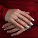 1 CT Round Diamond 6-Prong Tapered Solitaire Engagement Ring in 14K Yellow Gold (MD210403)