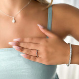 1/2 CTW Round Diamond 3/4 Way V-Shaped Semi-Eternity Anniversary Wedding Band Ring in 14K White Gold (MD210416)