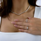 1/2 CTW Round Diamond Braided Halo Engagement Ring in 18K White Gold (MD210419)