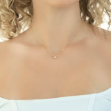 2/3 CT Round Diamond Bezel Set Solitaire Necklace in 14K Yellow Gold (MD220073)