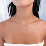 1/3 CT Round Diamond 4-Prong Solitaire Pendant Necklace in 14K Yellow Gold (MD220075)