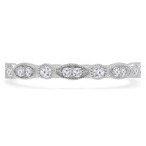1/5 CTW Round Diamond 3/4 Way Semi-Eternity Anniversary Wedding Band Ring in 14K White Gold (MD220164)
