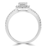 5/8 CTW Princess Diamond Split Shank Princess Halo Engagement Ring in 14K White Gold (MD220166)
