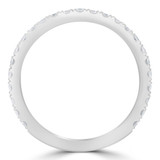 1/2 CTW Round Diamond 3/4 Way Semi-Eternity Anniversary Wedding Band Ring in 14K White Gold (MD220186)