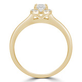 1/2 CTW Oval Diamond Oval Halo Engagement Ring in 14K Yellow Gold (MD220223)