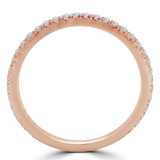 1/5 CTW Round Diamond  3/4 Way Semi-Eternity Anniversary Wedding Band Ring in 14K Rose Gold (MD220236)