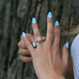 2 CTW Round Diamond Cathedral Halo Engagement Ring in 14K White Gold with Accents (MD220280)