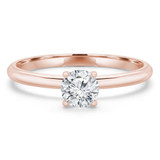 2/3 CT Round Diamond 4-Prong Solitaire Engagement Ring in 14K Rose Gold (MD220283)