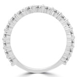 1 1/4 CTW Round Diamond 3/4 Way Semi-Eternity Anniversary Wedding Band Ring in 14K White Gold (MD220286)
