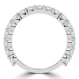 1 1/4 CTW Round Diamond 3/4 Way Semi-Eternity Anniversary Wedding Band Ring in 14K White Gold (MD220286)