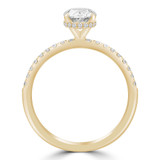 1 1/3 CTW Oval Diamond Oval Halo Engagement Ring in 18K Yellow Gold (MD220293)