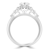1 1/3 CTW Oval Diamond Oval Halo Engagement Ring in 18K White Gold (MD220297)