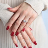 1 1/2 CTW Round Diamond 4-Prong Split-Shank Cathedral Solitaire with Accents Engagement Ring in 14K White Gold (MD220310)