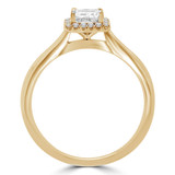 1/2 CTW Princess Diamond Princess Halo Engagement Ring in 14K Yellow Gold (MD220335)