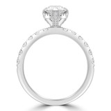 1 1/2 CTW Pear Diamond Pear Halo Engagement Ring in 18K White Gold with Accents (MD220338)