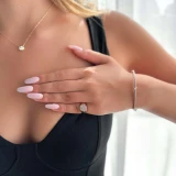 3/8 CTW Round Diamond Pinky Finger Cocktail Ring in 14K Rose Gold (MD220343)