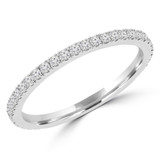 1/4 CTW Round Diamond 3/4 Way Semi-Eternity Anniversary Wedding Band Ring in 14K White Gold (MD220348)