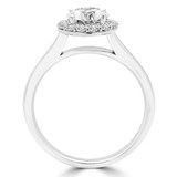 2/3 CTW Round Diamond Cathedral Open Bridge Halo Engagement Ring in 14K White Gold (MD220386)
