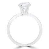 1 CT Round Lab Created Diamond  Solitaire Engagement Ring in 14K White Gold (MD220425)