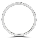 1/3 CTW Round Diamond 3/4 Way Semi-Eternity Anniversary Wedding Band Ring in 14K White Gold (MD230003)