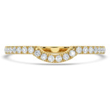 1/4 CTW Round Diamond Curved Semi-Eternity Anniversary Wedding Band Ring in 14K Yellow Gold (MD230046)
