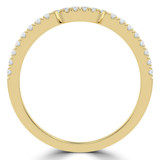 1/4 CTW Round Diamond Curved Semi-Eternity Anniversary Wedding Band Ring in 14K Yellow Gold (MD230046)