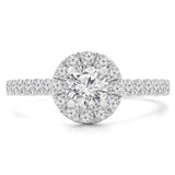 4/5 CTW Round Diamond Cathedral Halo Engagement Ring in 14K White Gold (MD230062)