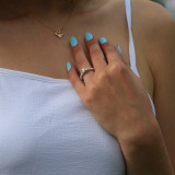 1 1/20 CTW Round Diamond Shared Bar Prong Trellis Solitaire with Accents Engagement Ring in 14K White Gold (MD230085)