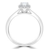 7/8 CTW Radiant Diamond Radiant Halo Engagement Ring in 14K White Gold (MD230238)
