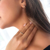 1/2 CTW Round Diamond 3/4 Way Semi-Eternity Anniversary Wedding Band Ring in 14K Yellow Gold (MD230241)