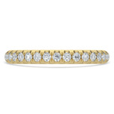 2/5 CTW Round Diamond 3/4 Way Semi-Eternity Anniversary Wedding Band Ring in 14K Yellow Gold (MD230290)