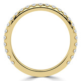 2/5 CTW Round Diamond 3/4 Way Semi-Eternity Anniversary Wedding Band Ring in 14K Yellow Gold (MD230290)